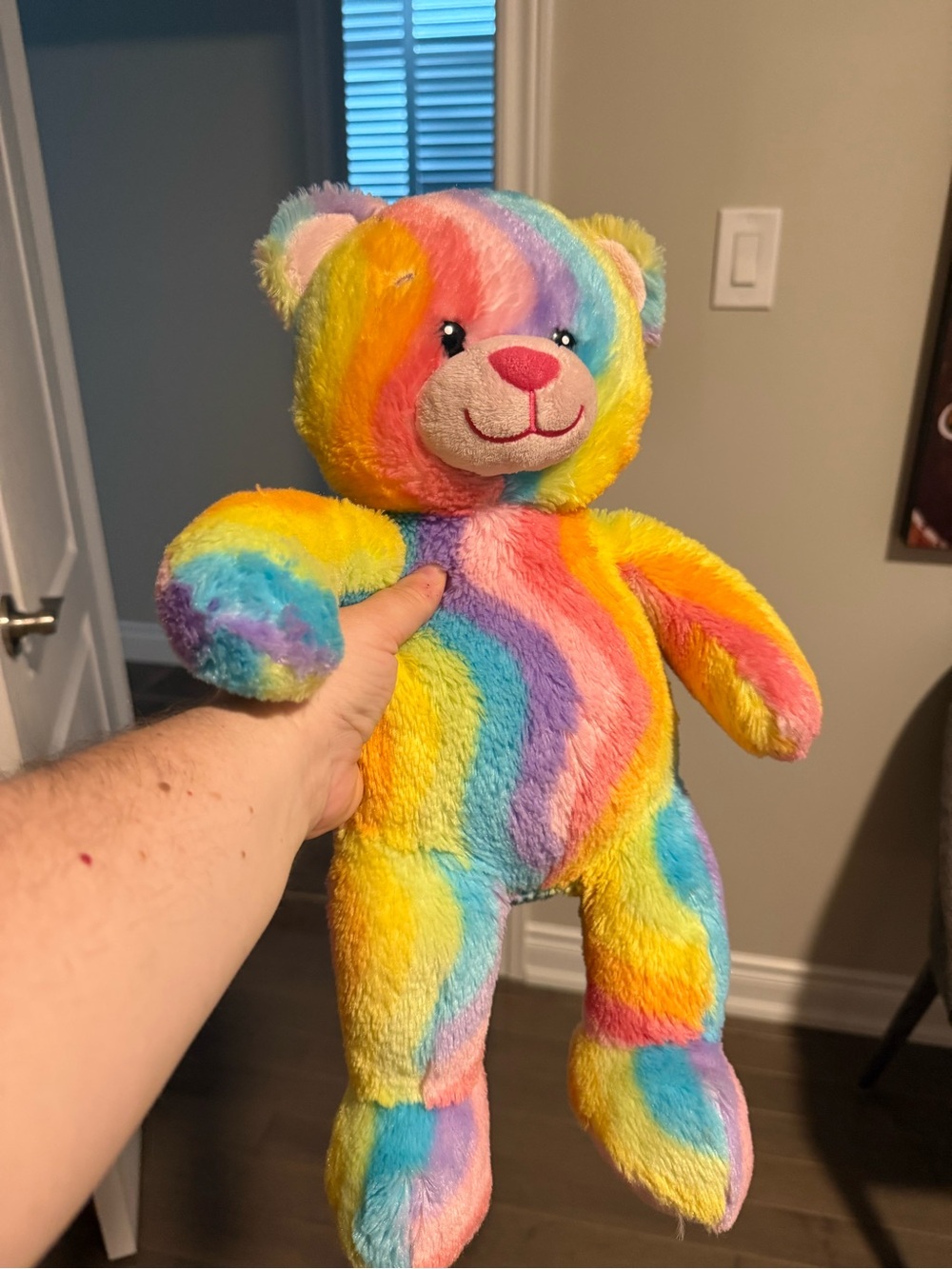Build-A-Bear Rainbow Stripe Plush Bear